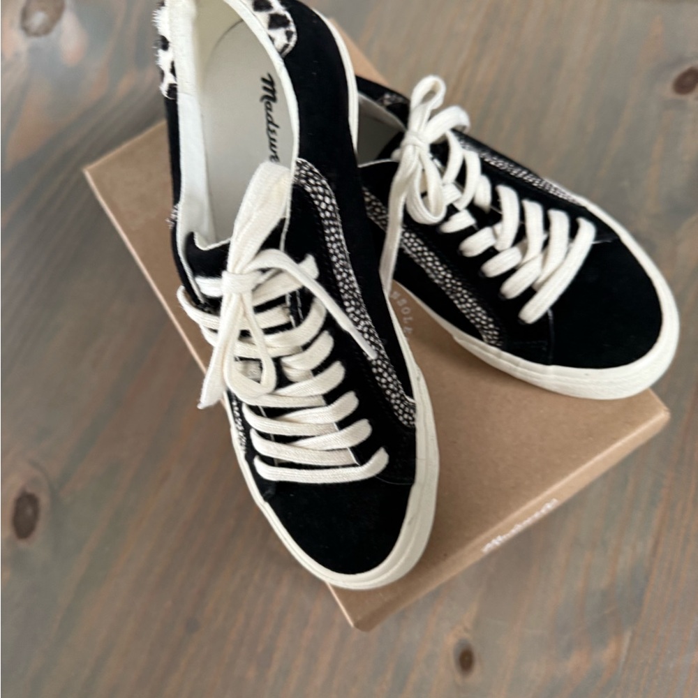 Madewell leather /fur sneakers